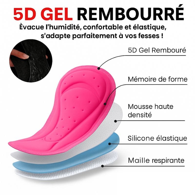 Culotte femme Gel 5D Gsx™ – La première culotte vraiment conçue pour la route.