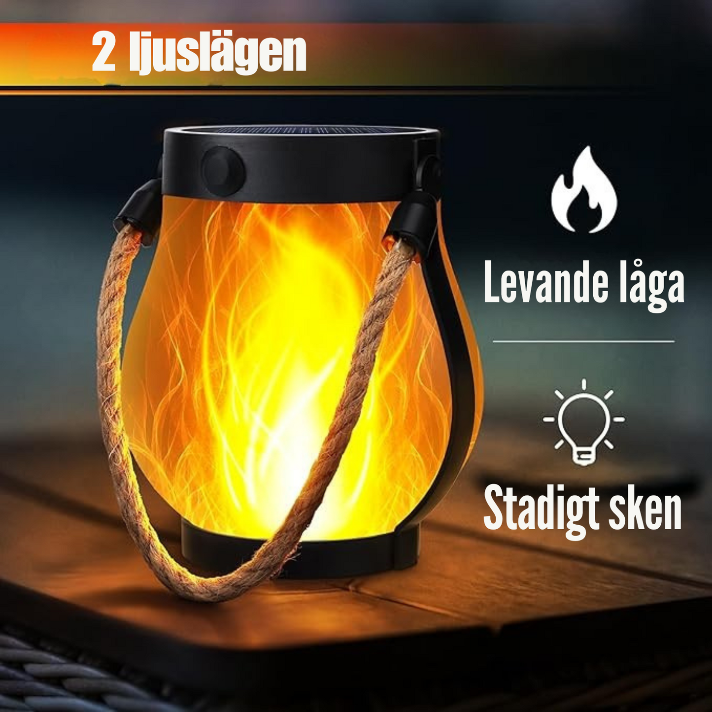 Dancing Flame - Lanterne solaire avec effet bougie