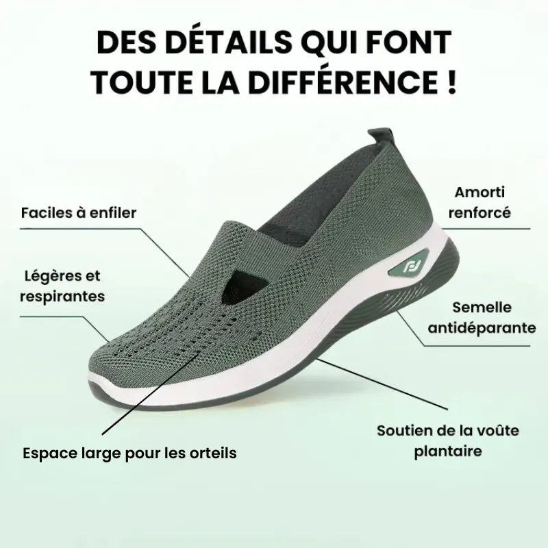 ErgoStepia™ - Baskets à confort orthopédique pour femme