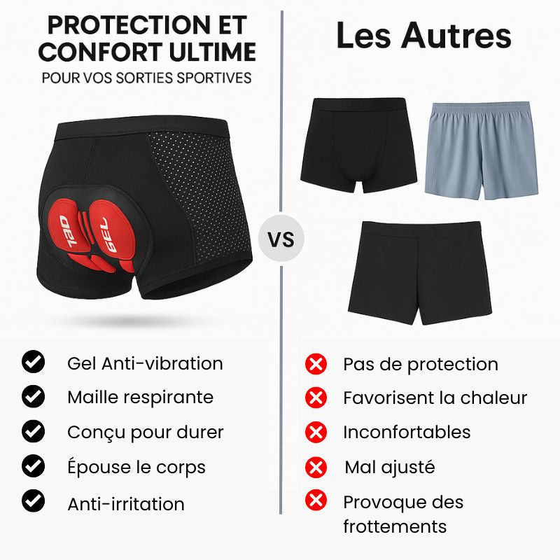 Boxer Gel 5D Ozalo GSX™ – Enfin le boxer conçu pour la route.