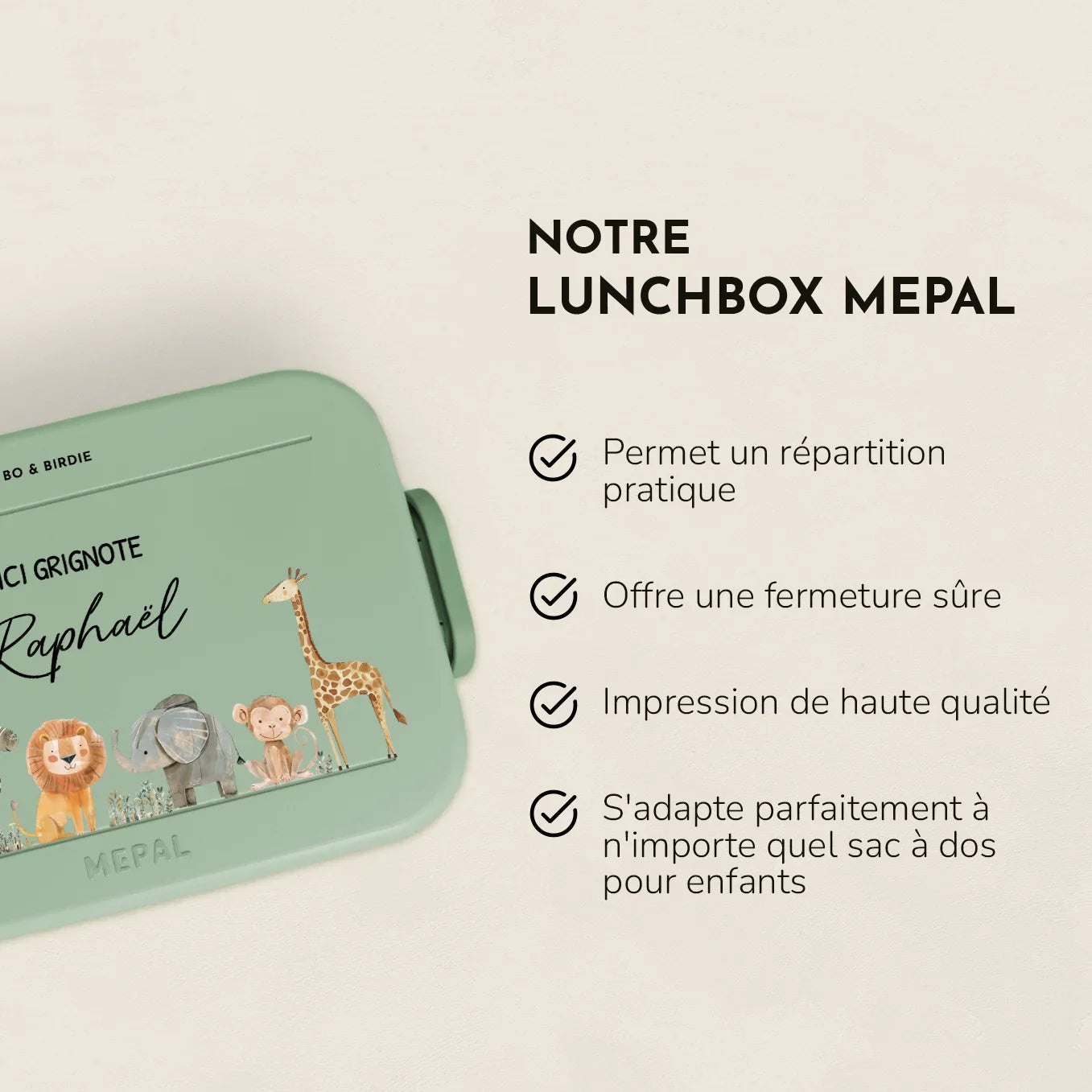 Personalisierte Mepal Brotdose "Safari"