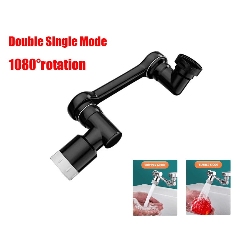 Rotatable Multifunctional Extension Faucet Aerator Kitchen Sink Faucet Extender Adapter Bathroom Tap Swivel Robotic Arm Sink Fit