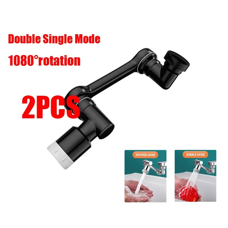 Rotatable Multifunctional Extension Faucet Aerator Kitchen Sink Faucet Extender Adapter Bathroom Tap Swivel Robotic Arm Sink Fit