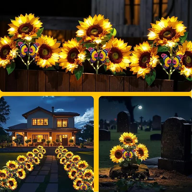 FloralGlow - Solare LED Girasole Giardino Luci