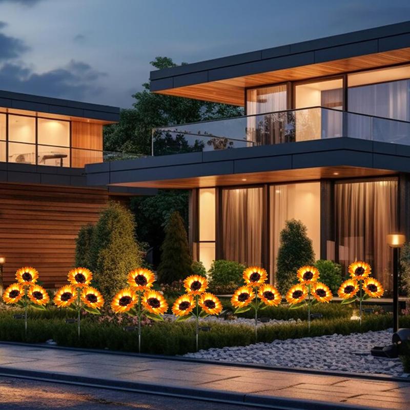 FloralGlow - Solare LED Girasole Giardino Luci