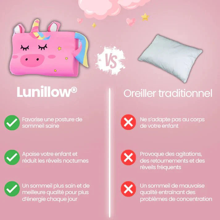 Lunillow® - L’oreiller apaisant pour les petits cerveaux en ébullition