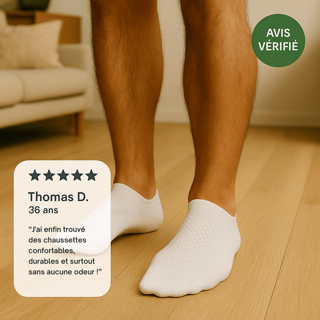 Chaussettes basses Alessio en bambou - Résistantes & Anti-Odeurs