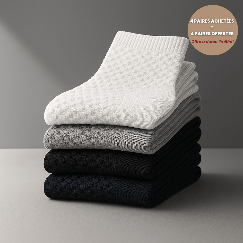 Chaussettes basses Alessio en bambou - Résistantes & Anti-Odeurs