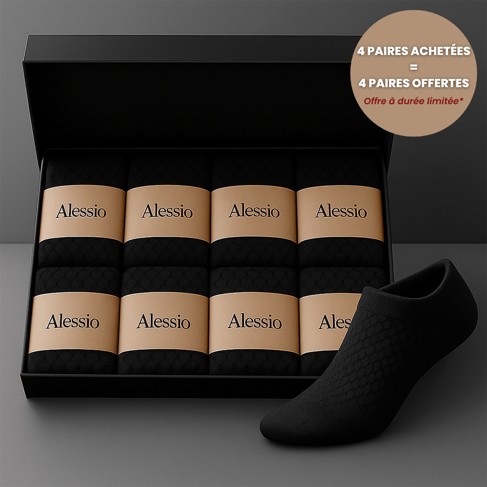 Chaussettes basses Alessio en bambou - Résistantes & Anti-Odeurs