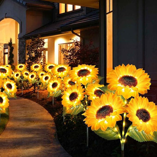 FloralGlow - Solare LED Girasole Giardino Luci
