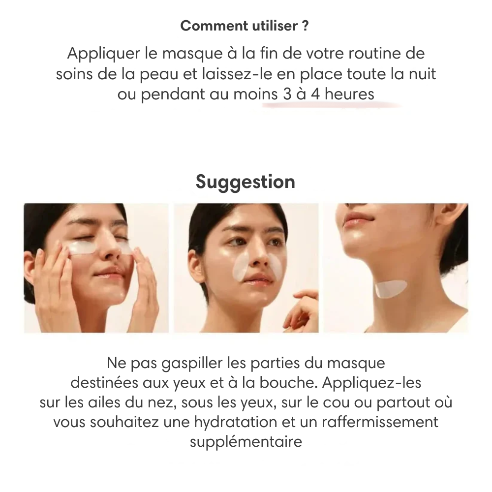 Le masque au biocollagène réduit les rides de 75 % après une seule application