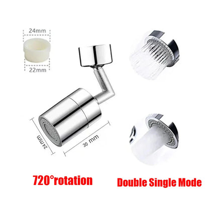 Rotatable Multifunctional Extension Faucet Aerator Kitchen Sink Faucet Extender Adapter Bathroom Tap Swivel Robotic Arm Sink Fit