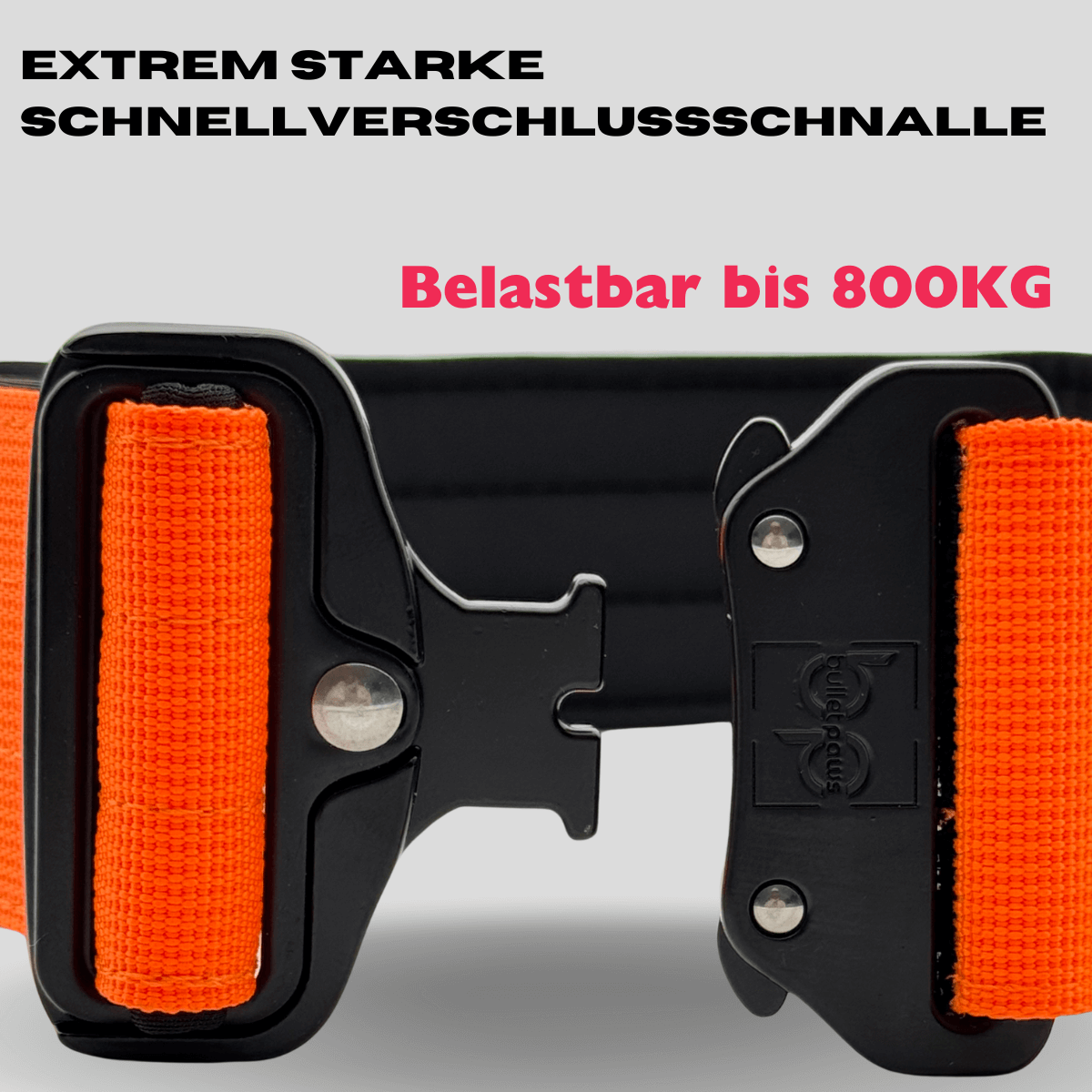 Alpha Hundehalsband® mit Griff - Orange