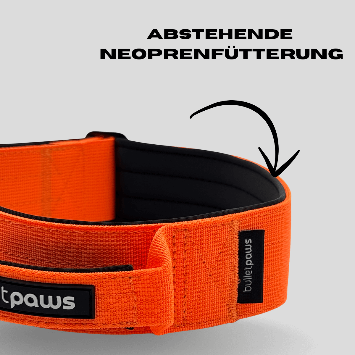 Alpha Hundehalsband® mit Griff - Orange