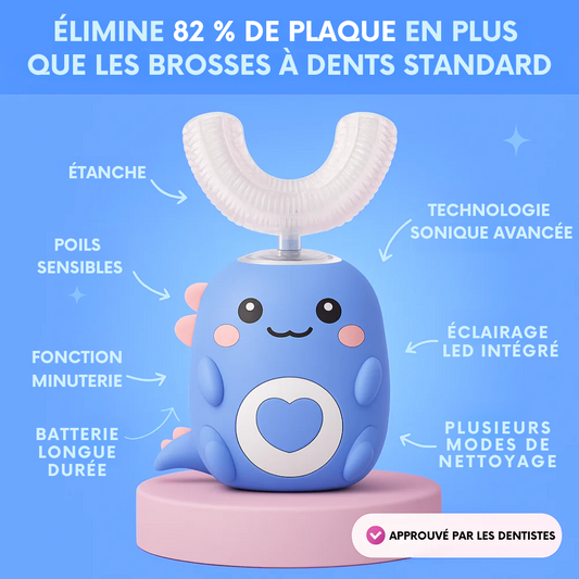 DinoBrush™ – Brosse à dents 360° pour enfants
