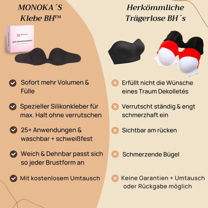 Trägerloser Pushup Klebe-BH™ - Ideal für rückenfreie & trägerlose Outfits