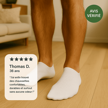 Chaussettes basses Alessio en bambou - Résistantes & Anti-Odeurs
