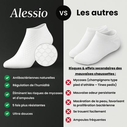 Chaussettes basses Alessio en bambou - Résistantes & Anti-Odeurs