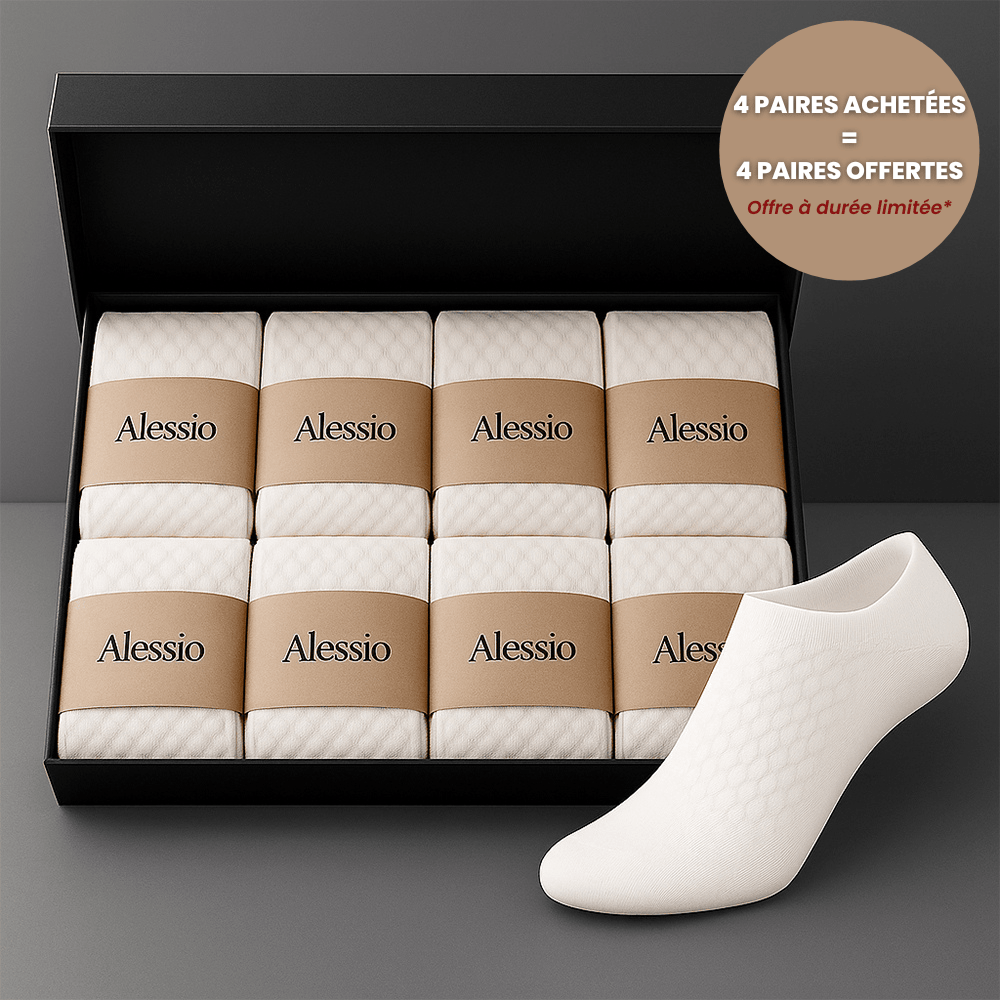 Chaussettes basses Alessio en bambou - Résistantes & Anti-Odeurs